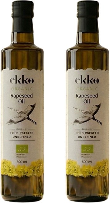PJ1489273 에코 NO화학용매 유기농 냉압착 카놀라유 건강 요리유, 2개, 500ml