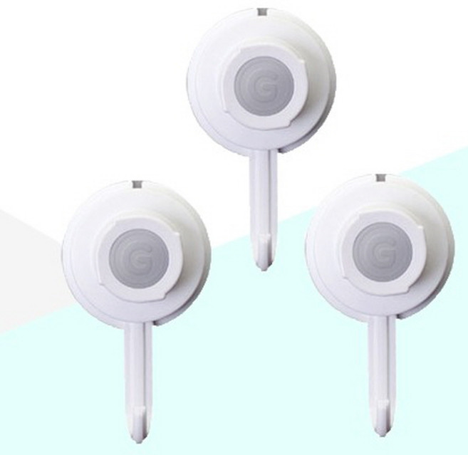 글라스터 훅 3P 벽걸이용 훅 강력한 부착 다양한 활용성, 3개