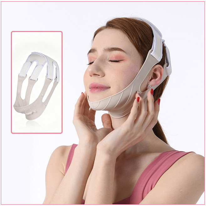 오웨테 얼굴 실리콘 리프팅밴드 브이라인 이중 사각 턱 땡기미 땡김이 주름 턱살, 2개, 화이트