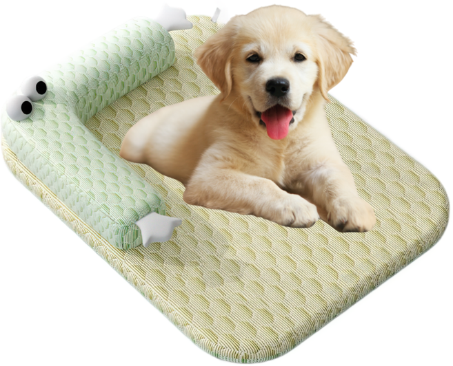 여름 쿨러 패드 애완 동물 얼음 패드 개 냉각 사육장 사계절 범용 고양이 사육장 애완 동물 패드 애완 동물 용품, 녹색