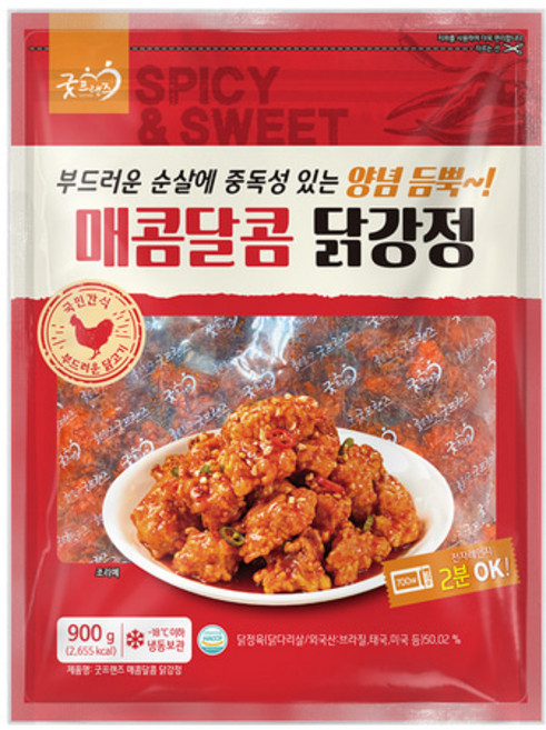 굿프랜즈 매콤달콤 닭강정 900g, 1개