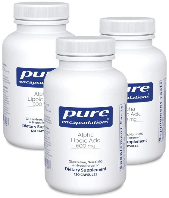 퓨어인캡슐레이션 알파리포산 600mg 캡슐 Pure Encapsulations Alpha Lipoic Acid, 120정, 3개 - 쿠팡
