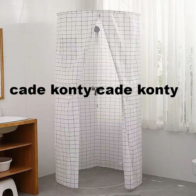 cade konty간이 이동식 샤워부스 일체형 조립식 천장형 욕실 파티션cade konty, 194cmX98cm, 심플 눈꽃, 1개