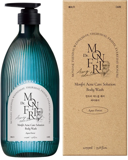 먼프리 시카케어 아크네 피지감소 98% 여드름 바디워시 남배우 Pick 아쿠아포레스트향, 1개, 1.059L - 쿠팡