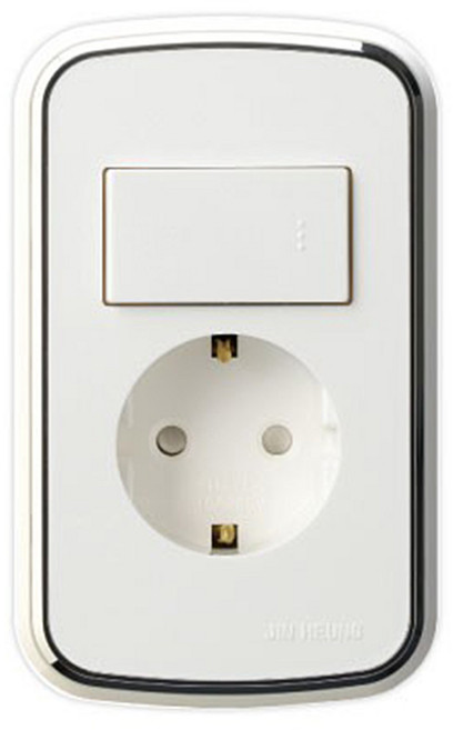 진흥 라피네 스위치부 콘센트 1구 1개용 분리형, 1개