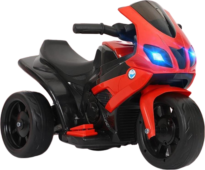 兒童電動摩托車 三輪玩具車, 升級大電瓶紅色, 1個