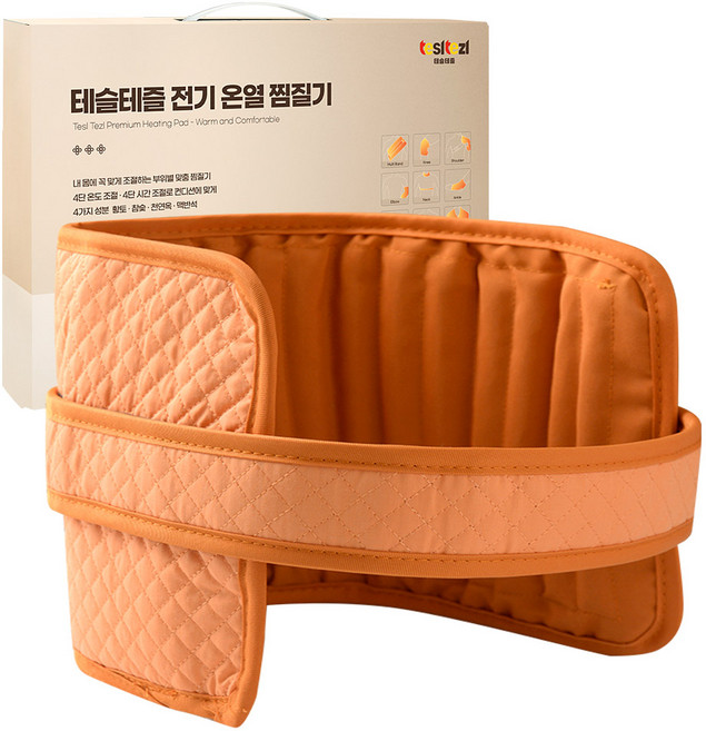 테슬테즐 황토 다용도 전기 온열 찜질기 민트체크, 1개, 황토퀼팅, PM-2050