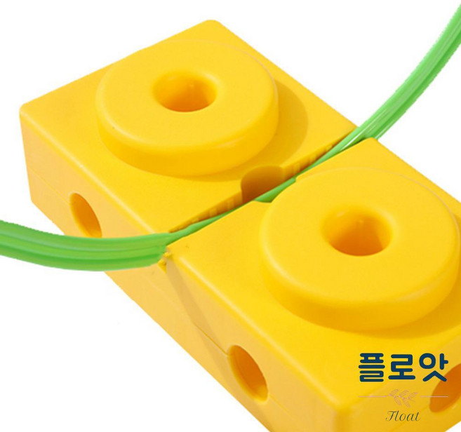 체육교구 놀이활동 블럭 2구 막대 평균대 연결 부속, 빨강