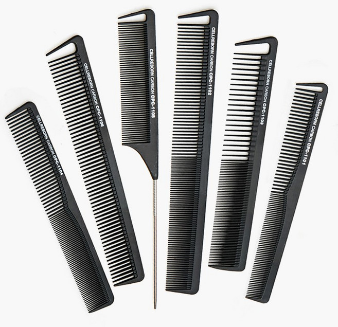 셀리본 강화 세라믹 카본콤(블랙)/헤어빗/컷트빗, 1개