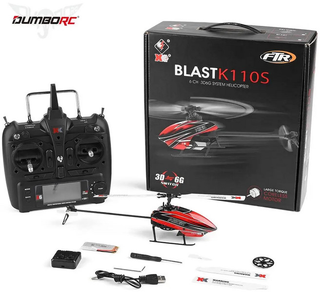 Wltoys XK K110S 6CH 3D 6G 시스템 싱글 패들 브러시리스 RC 헬리콥터 항공기 드론, 1개