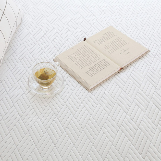 미조데코 냉감패드 쿨매트 여름 쿨링 침대패드, 크리스탈(화이트그레이)