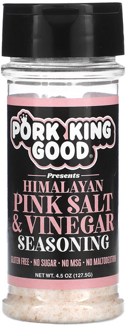 포크 킹 굿 히말라야 핑크 소금 and 식초 시즈닝 127.5g(4.5oz) POK-53864, Pork King Good 히말라야 핑크 소금 식초 시, 1개