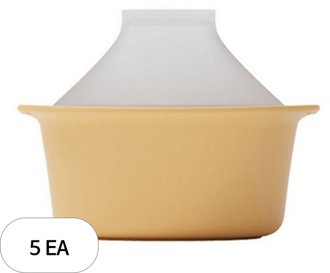 모윰 실리콘 이유식 타진 찜기 Small, 5개, 머스타드