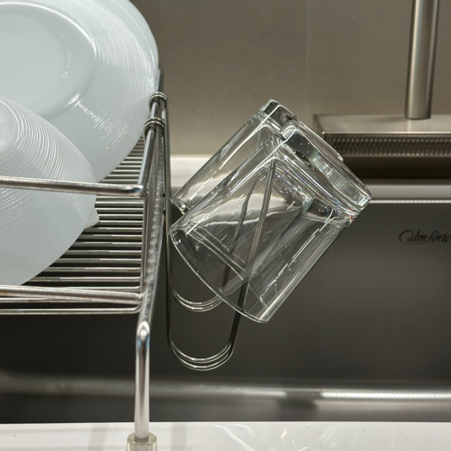 아르본드 공중부양 스텐후크 컵걸이, 4개, 실버