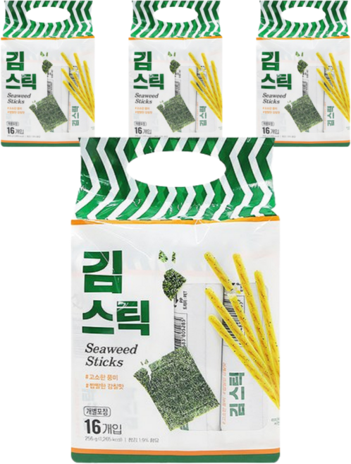 키즈웰 김스틱 과자 256g x 4개