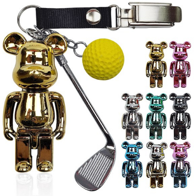 곰프로 골프 퍼터키퍼 퍼터커버 홀더 집게, 골드