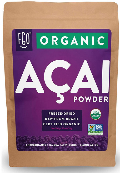 FGO Organic ACAI Powder (Freeze-Dried) 오가닉 아사이 파우더 100% From Brazil, 1개