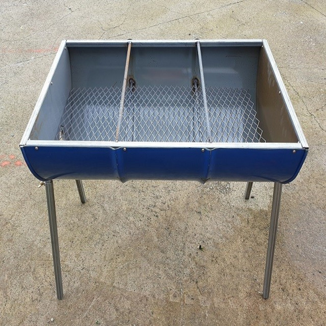 드럼통그릴 드럼통바베큐그릴 높이80cm 가로90cm 세로58cm, 1개