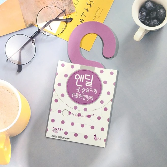 앤딜 옷장걸이형 젠틀한 방향제, 체리향, 12개, 2ml - 쿠팡