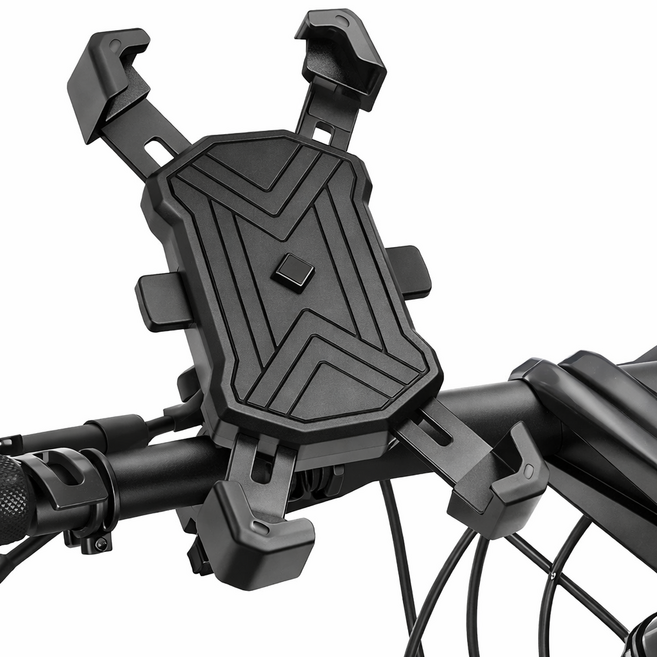 위빙픽 원터치 자전거 핸드폰 거치대, 블랙, 1개