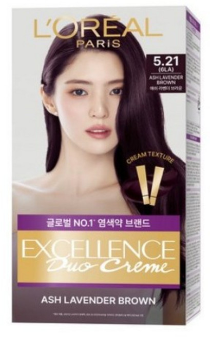 로레알파리 엑셀랑스 크림 염모제, 5.21 (6LA) ASH LAVENDER BROWN, 1개