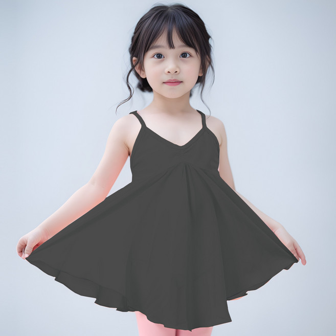 [에스투에이] 국산 유아 여아 초등 주니어 엠파이어 일체형 쉬폰 원피스형 치마 레오타드 어린이 스커트 발레복