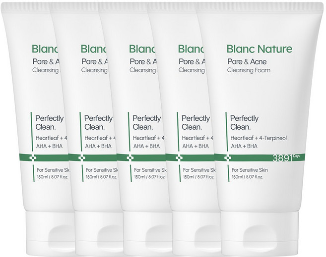 블랑네이처 여드름기능성 클렌징폼, 150ml, 5개