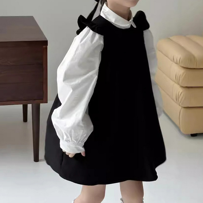 델루비오 아동 여아 단정 블라우스 원피스 투피스 세트 러블리 프릴 레이어드