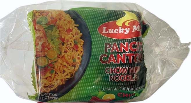 필사리사리 태국 볶음라면 럭키미 판싯칸톤 봉지라면 60g 6개입 1봉 핫칠리맛 Lucky Me Pancit Canton Hot Chili, 1개