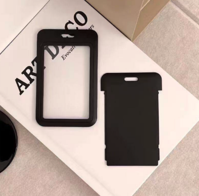 雪人造型證件套, 純色黑（單卡套，無繩）, 1個