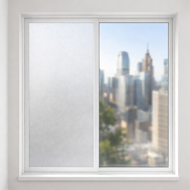 브오미 창문 시트지 유리창 샤워부스 무점착, 화이트안개