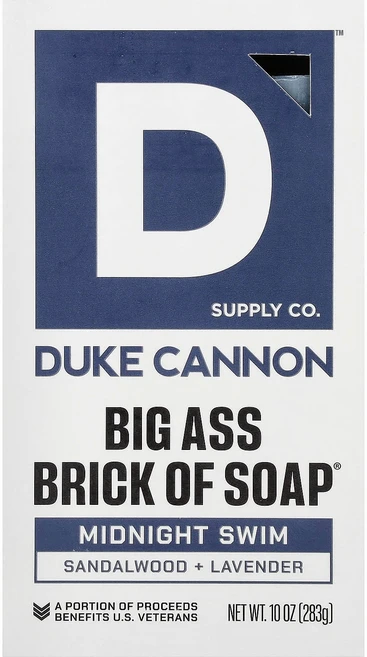 듀크 캐논 서플라이 컴퍼니 빅 브릭 오브 바 비누® 미드나잇 스윔 283g (10온스) DUK-00516 - 쿠팡