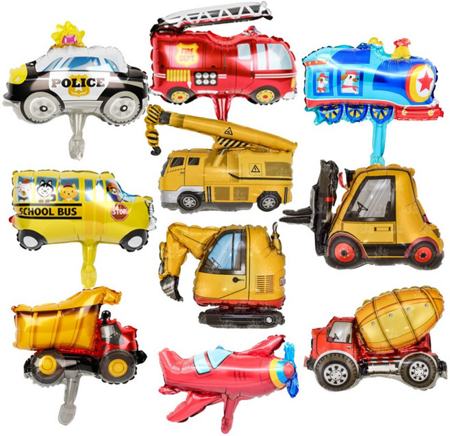 스마일파티 미니 자동차 풍선, 1세트, 10종