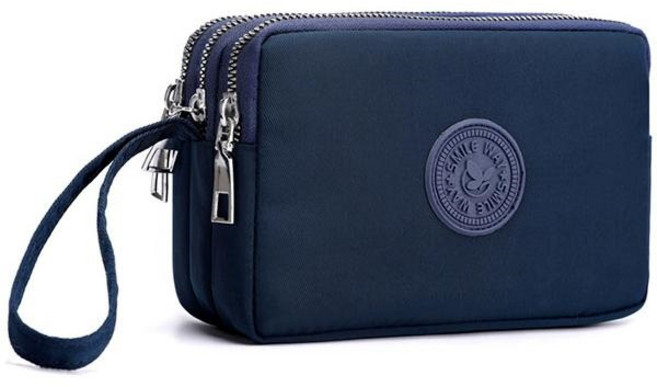 통장지갑 은행 경리 통장가방 패브릭 스트랩 파우치