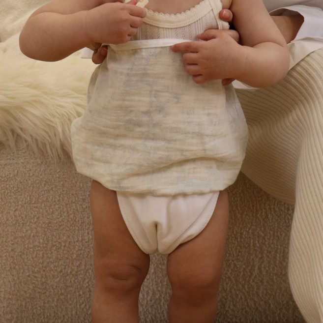 기저귀발진 해결 통풍 치마 천기저귀 아야야 아기엉덩이발진, 블루 M (9~16kg까지), 1개