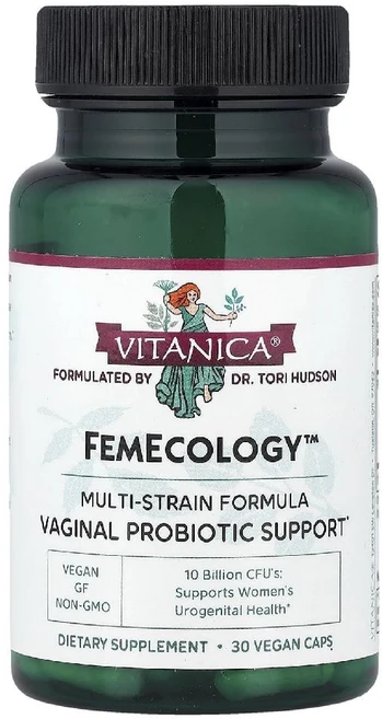 비타니카 FemEcology 버지널 프로바이오틱 써포트 100억 CFU 베지캡슐 30정, Vitanica FemEcology™ 질 내 프로바이오, 2개 - 쿠팡