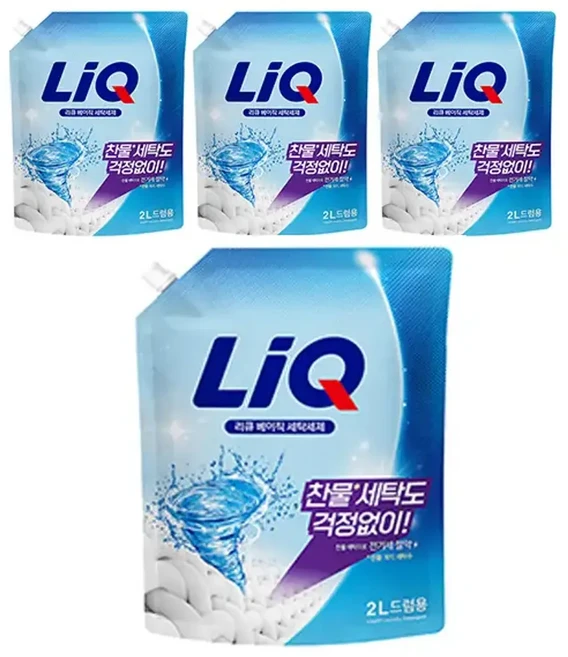 리큐 베이직 액체세제 리필 드럼용 2L 6개