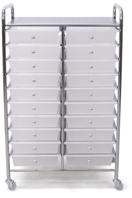 뷰티 15단 20단 롯드장 DIY 셀프조립 롯드보관 미용실 트레이, 20단(투명)