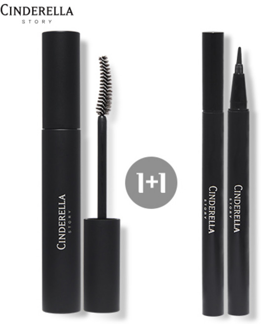신데렐라스토리 에어볼륨 마스카라 9.5ml + 터치업 아이라이너 0.5g, 카본블랙(아이라이너), 2개