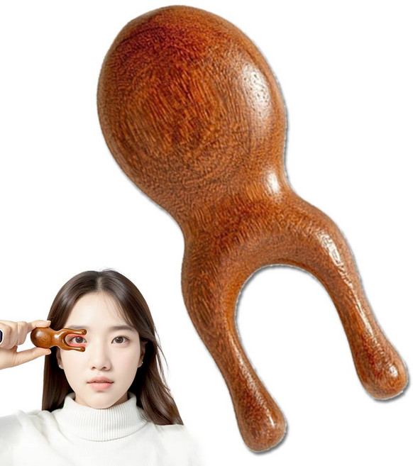 깔끔더하기 두피괄사 나무 괄사빗 마사지, 1개, 슬림형