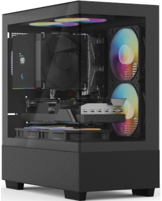 서민컴퓨터 조립컴퓨터 조립PC 게이밍PC 게임용 컴퓨터 본체 롤 오버워치 피파 배그 배틀그라운드 펠월드 디아블로 데스크탑 고사양PC, 블랙, CG6(어항), 500GB, 16GB, Free DOS