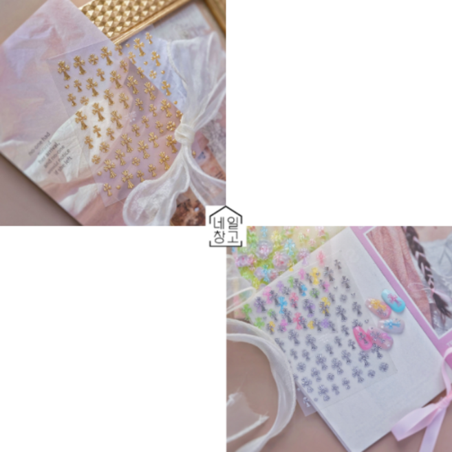 J 토모니스티커(MS-) 2종 단품선택 (골드 실버) 십자가 크롬크로스 (토모니209~210), 209. 골드 (MS972)