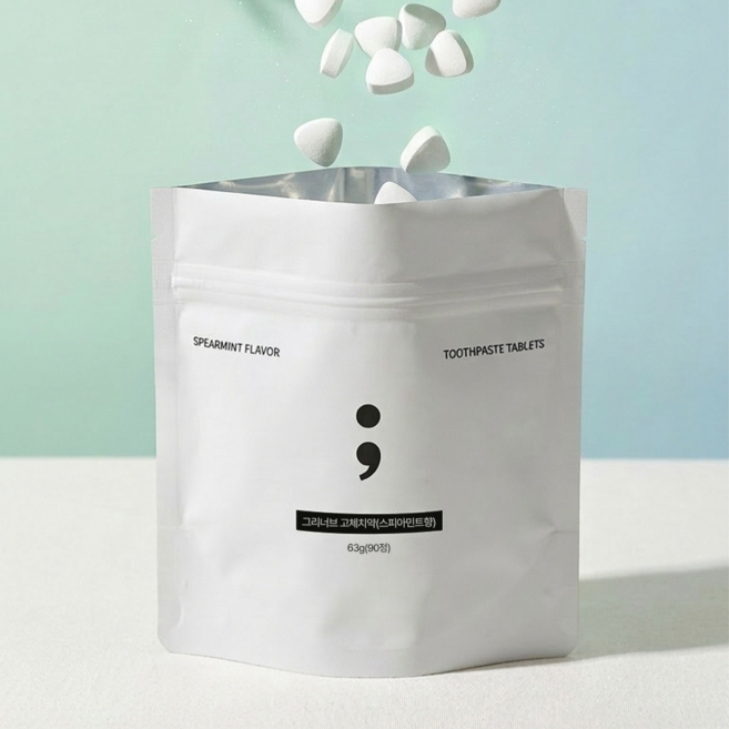 에코앤드 스피아민트 고체치약 리필형 90정, 1개, 63g