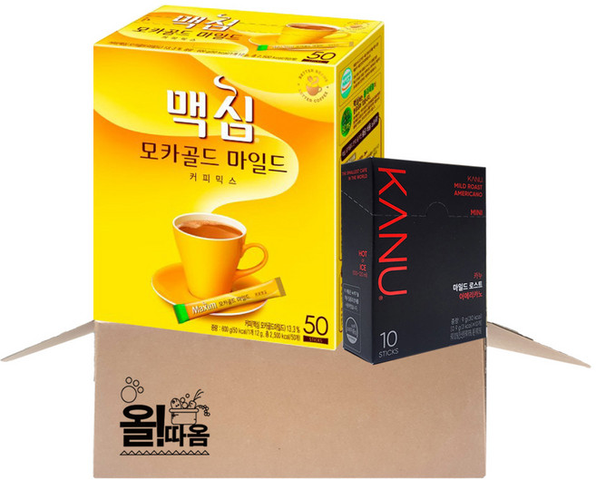 동서 커피믹스 기획세트(모카골드마일드50T+카누 마일드로스트 아메리카노 미니10T)