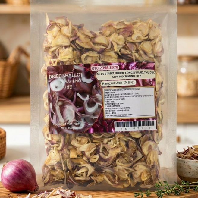 DRIED SHALLOT 건샬롯 말린 샬롯 베트남 샬롯 베트남요리 100g, 1개