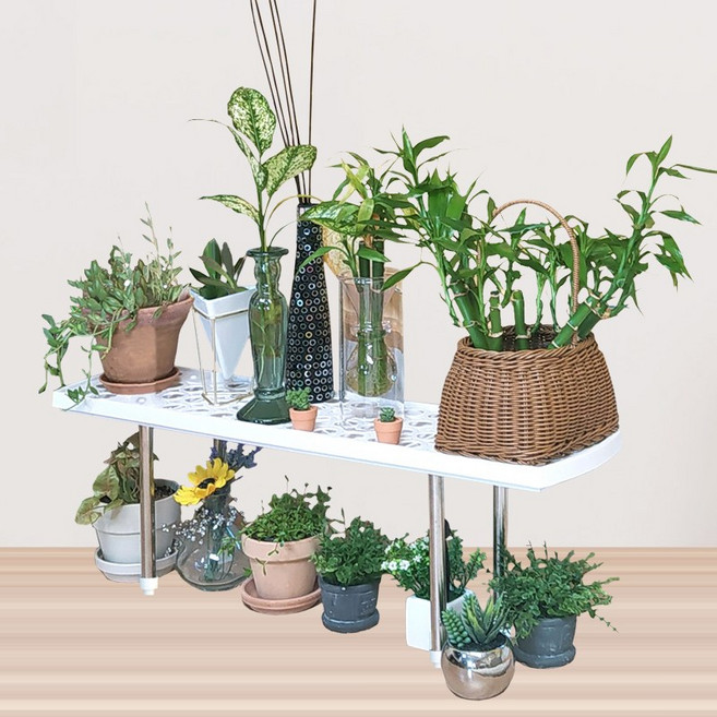 아이리스 다용도 국산 멀티1단선반 화분받침대 정리대 진열대 베란다 거치대, 1개