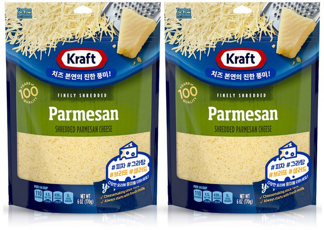 크래프트 슈레드 치즈 파마산 치즈, 2개, 170g