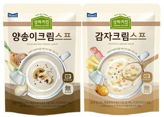 상하목장 슬로우키친 양송이+감자크림스프 각(총), 2박스