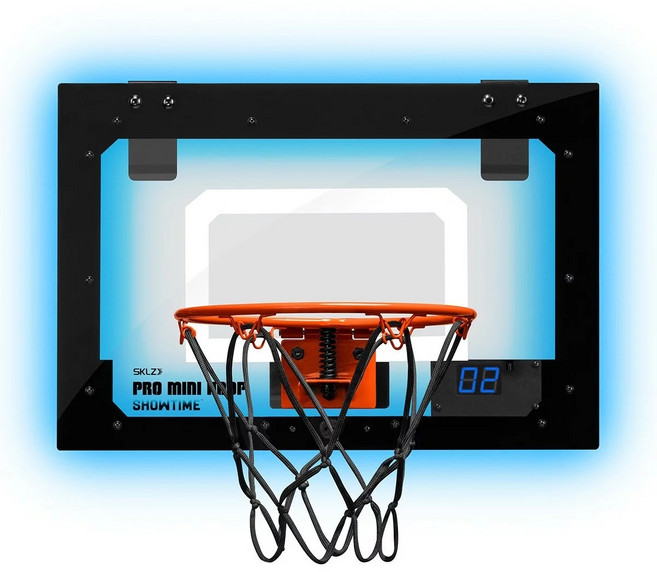 SKLZ PRO MINI HOOP SHOWTIME 室內籃球框, 黑色, 橘色, 藍色, 1箱