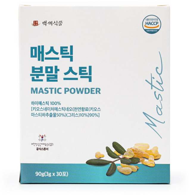 매스틱분말 스틱 HACCP인증제품, 90g, 1박스
